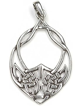 keltischer Schmuck Anhänger 925 Sterling Silber, Länge mit Öse: 4cm, keltischer Schmuckanhänger
