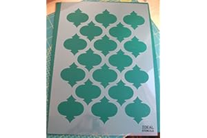Ideal Stencils Ltd - Stencil marocchino a forma di quadrifoglio, decorazione per la casa, artigianato artistico, plastica, M/A3/see image for info