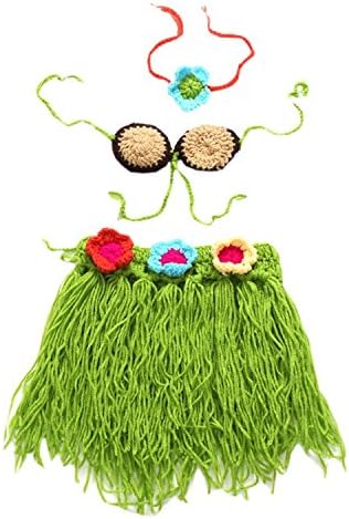 Newborn Baby Photography Prop Crochet Knitted Headband Bra Hula Dress By Xselector