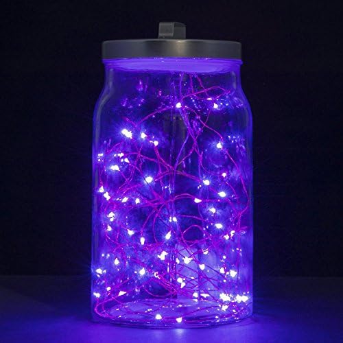 LED String Lights Flexible Copper Wire Lights 9.8ft/3m 30LEDs Waterproof Starry String Lights for Christmas Wedding and Party, Purple