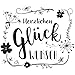 Produktbild Rayher Hobby 29109000 Holzstempel Herzlichen Gluckwunsch, 8 x 9 cm, Textstempel, perfekt zum Gestalten von Karten, Umschlägen u.v.m., Butterer Schrift-Stempel