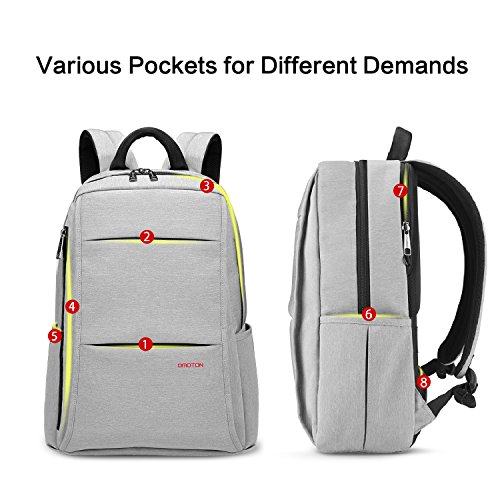 OMOTON Laptop Rucksack f  r alles Tablet und Laptops bis zu 15 6 zoll  zur Arbeit und Reise   wasserabweisend  Anti-Diebstahl  ger  umig  f  r Damen u