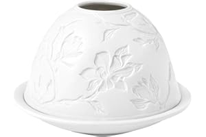 MATHILDE M. - Drzwi do lumini w drobnej porcelanie urządzone. Photophore lithophanie Fleurs majestueuses