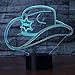 Produktbild Kreative 3d Farbverlauf Cowboyhut Schreibtisch Tischlampe Bunte Led Kappe Nachtlicht Usb Kinder Schlaf Schlafzimmer Nacht Dekor Leuchten
