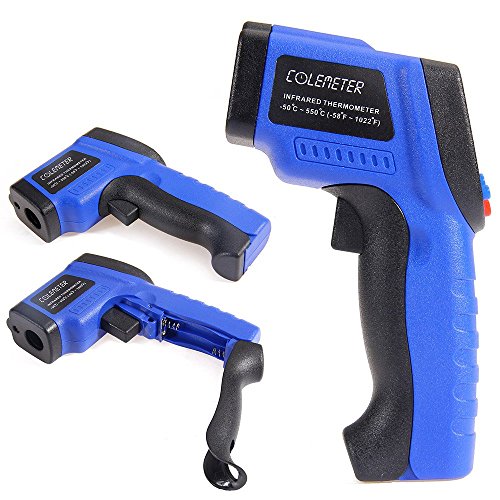 COLEMETER Infrarot Thermometer Laser Pyrometer – 50 bis + 550 °C Infrarot Temperaturmessgerät digital Thermometer Temperaturmesser Laserpointer - 3