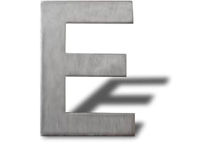 SINXIOER Samoprzylepny numer domu ze stali nierdzewnej, wysokość 8 cm, numer ulicy, designerski numer drzwi (E)