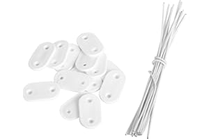 ANBOR ZEST Lot de 104 pièces - Fixations PVC pour Brise-Vue et Canisse, Résistant aux Intempéries - Clips de Montage et Attaches de Câble pour Plaques - Jardin & Balcon (Blanc)