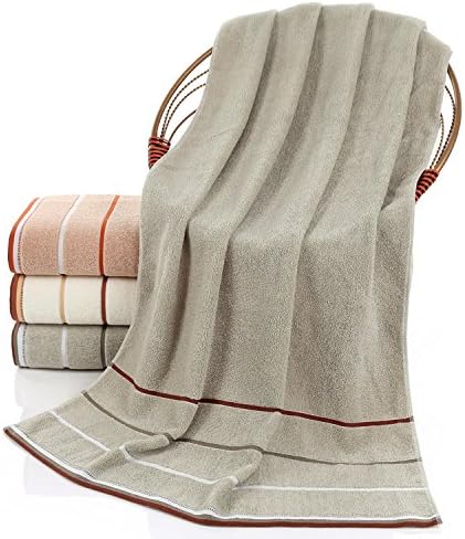 Suhang bath towel Pure Cotton 3 Multimedia Towels Soft Absorbent Cotton Waffle Bathrobes Couples Face Towels, Multimedia Towels ,140X70Cm Green Beans