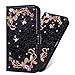 Produktbild Flip Folio für Huawei P8 Lite 2017,Diamant Funkeln Bling Glitzer BookStyle Slim Ledertasche Schutzhülle Wallet Stand Card Slots Pocket Magnetverschluss Leder Etui Case Hülle