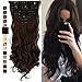 S-noilite® 17-26 Inches(43-66cm) 8pcs Long Full Head Clip in Hair Extensions Extension Sexy Lady Fashion Choice 50 Colors (17 Inches-Curly, Medium Brown)