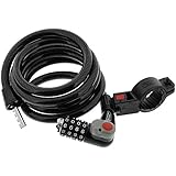 Burg-Wächter 230 180 L - Cable antirrobo en espiral con luz, color multicolor (negro/gris)