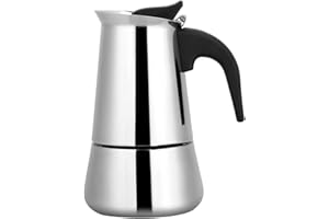 Cafetière à Expresso pour Cuisinière, 2/4/6/9 Tasses Moka en Acier Inoxydable Portable, Cafetière Italienne pour Gaz, Cuisinière, Cuisinières à Induction(100ml)