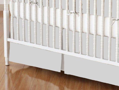 SheetWorld - MINI Crib Skirt (24 x 39) - Silver Grey Jersey Knit - Made In USA by sheetworld