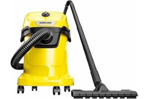 Kärcher Humide/Sec Aspirateur Eau et poussières WD 3 V-17/4/20, Fonction Soufflerie, 1000 W, Cuve Polypropylène de 17 l, Flexible d'aspiration de 2 m, Filtre Cartouche Inclus, Buse Sol et Fente