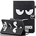 Produktbild Leder Folie ISENPENK Samsung Galaxy Tab A 10,1 Zoll T580N / T585N Hülle Original,Muster Leder Flip Magnetverschluss Wallet Kreditkarte ID Card Slots Beschützer Tasche Hülle Etui Schale mit Standfunktion Weich TPU Innere Hülle Case leder Flip Beschützer Haut[Don't Touch My Phone]