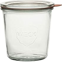 Weck 6 vasetti in vetro per conserve, 3/4 l, fora a goccia, RRR100