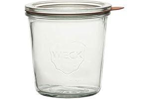 Weck Glas, 4 burkar med ringar och klämmor, 500 ml