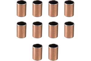 sourcing map 10Pcs Cojinetes de Casquillo, Manguito de Rodamiento sin Aceite, Diámetro Interior 12mm, Diámetro Exterior 14mm, Longitud 20mm, Cojinetes de Manga Bujes de Acero Carbono