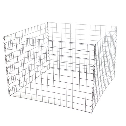 Metallgitter-Komposter feuerverzinkt 107x107x54 cm 620L - Garten Komposter Metall Drahtkomposter 620L