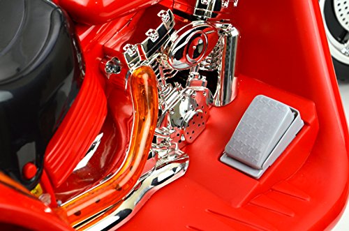 Kinderfahrzeug - Elektro Kindermotorrad- Chopper - 2 Motoren - 6V7Ah- Scheinwerfer - Stoßdämpfer (Rot)