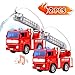 Produktbild Feuerwehrauto Spielzeug - 2 PCS Spielzeugautos Feuerwehr Spiel mit Sirene und Licht und Wasserspritze für Kinder ab 3 4 5 6 7 Jahre Jungen Mädchen Geschenke