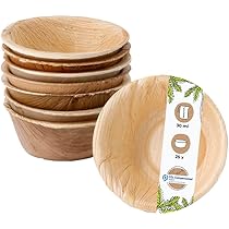 GREENBOX 25 stuks duurzame dipschaaltjes van palmblad, 30 ml, rond, biologisch afbreekbaar, composteerbaar, wegwerpservies voor catering, foodtrucks, evenementen, feestservies GREENBOX 25 stuks duurzame dipschaaltjes van palmblad, 30 ml, rond, biologisch afbreekbaar, composteerbaar, wegwerpservies voor catering, foodtrucks, evenementen, feestservies