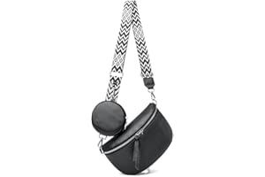 YUHONLNOR Crossbody Bag Damen Breiter Gurt Bauchtasche UmhäNgetasche Handtasche Moderne Taschen Mit MüNze