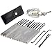 Produktbild 18-Pieces Locksmith Tools Unlocking Lock Pick Set Key with Transparent Padlocks for Training Trainer Practice ¡­