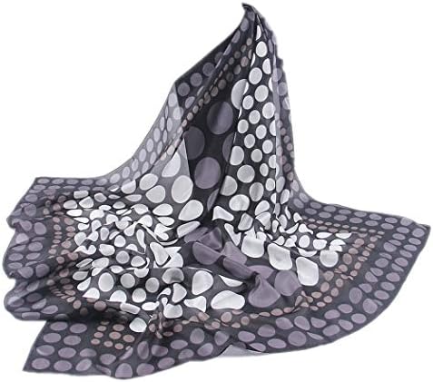 PrettysternWomen 100 cm silk square scarf Polka Dot