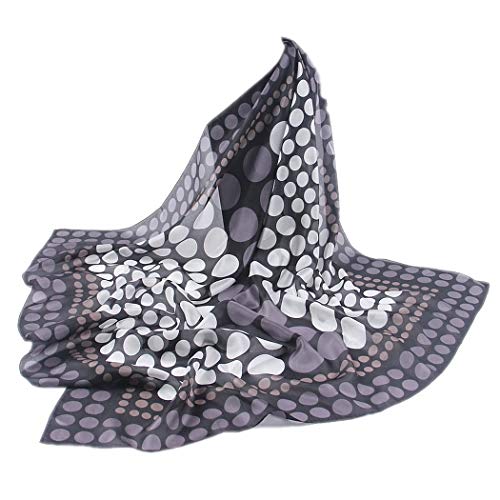 PrettysternWomen 100 cm silk square scarf Polka Dot