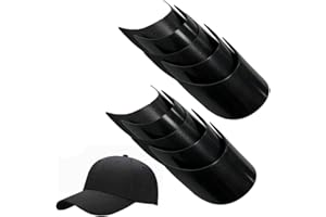VASANA 10 inserti per visiera da baseball in plastica nera, 18 x 7,6 cm, per cappello da tennis, fodera di ricambio, accessori per cappelli da cucito artigianali per realizzare forniture, Nero , M