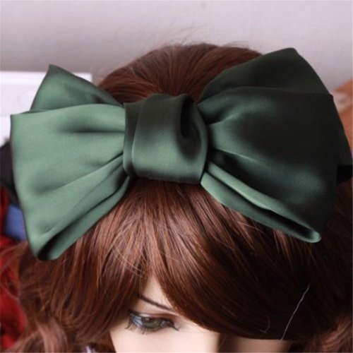 Mädchen Modisch Niedlich Koreanisch Stil Große Schleife Haarband Haarnadel Haarschmuck Grün