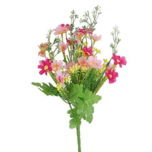 ROSENICE SeideBlume Blumenstrauß Kunstblumen Künstliche Cineraria für Hochzeit Party Fest Haus Büro Bar Dekor - 7