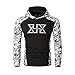 Produktbild Amphia - Herren Sport Laufen Fitness Langarm Print Hoodie Sweater - Herren Fitness mit Langen Ärmeln Bodybuilding Haut Tops Hoodie Sweatshirts Bluse