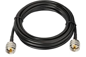 Superbat Koaxialkabel RG58 CB 2m UHF PL259 Hane till Hane 50 ohm Låg Förlust för HAM- och CB-radio, Antennanalysator, Falsk B