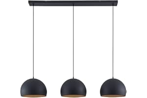 Lindby 3 -punktowa 'Tarjei', styl nowoczesny, m. in. do salonu, jadalni, kolor czarny, metal, żarówka E27