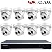Produktbild Hikvision IP Kamera Kits Aufnahme mit 8 Megapixeln Auflösung NVR DS-7616NI-K2/16P Embedded Plug & Play 4K NVR HDMI VGA + DS-2CD2385FWD-I 8MP Mini-Netzwerk-Turm CCTV Überwachungskamera POE, 30M IR, H.265 Kuppel IP-Kamera + Seagate 4TB HDD (16 Kanal + 8 Kamera)