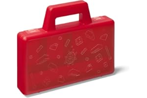 ROOM COPENHAGEN LEGO Sorting Case To Go Portable and Convenient Storage Box for LEGO – Travel Organizer, Kids Toy Box Storage, and Plastic Box for LEGO Storage, Red