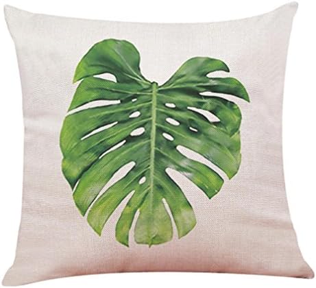 TIREOW Big Leaf Tropical Plants Throw Pillowcase Pillow Covers Home Decor Cushion Cover (B)