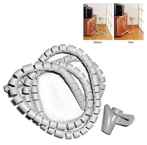 Guaina Spiralata Per Cavi 1.5M - Ø28mm, Con Fermaglio, Per Organizzare Cavi TV/PC - Foto 10