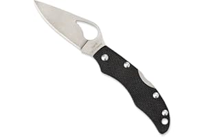 SPYDERCO Byrd Finch 2 Knife with 8Cr13MoV Stainless Steel Blade with Durable Black G-10 Handle - PlainEdge - BY11GP2