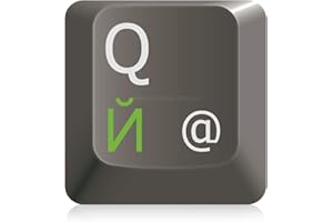 HOOPOMANIA ADESIVO PER TASTIERA RUSSA [verde chiaro - 11x13mm] adesivo per tastiera russa per laptop