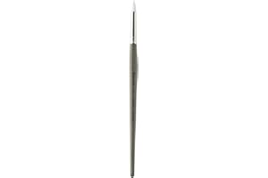 ‎ESCODA Escoda Perla Series 1435 Künstlerpinsel mit kurzem Griff, Aquarell und Acryl, synthetischer weißer Filament, kurz, rund, Größe 0