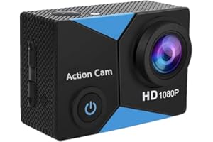Nvgfelis Cámara Deportiva 1080P, 12MP Cámara de acción con Gran Angula Lente, Cámara Subacuática Impermeable 30M/98FT con 2 Baterías y Accesorios Kit para Casco y Bicicleta, etc. ﻿