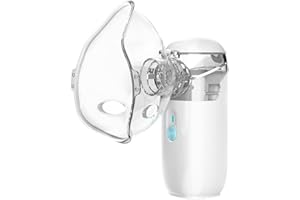 COOLEAD Nebulizadora para Niños y Adultos, Recargable por USB-C, Diseño Portátil y Silencioso, Fácil de Usar y Limpiar, Atomización Eficiente para Uso en Casa y Viajes (Blanco)