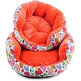 Besmall Hundesofa Hundekorb Katzenkorb Katzenhau Tierbett Hundebett Katzenbett Hunde Katzen Schlafplatz L (50x22cm,Orange)