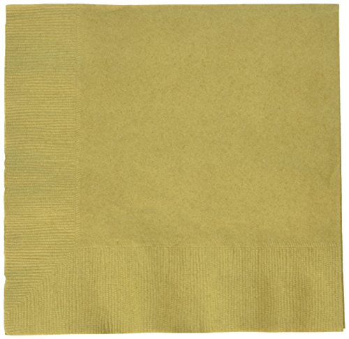 Papierservietten, zweilagig, 33 cm, goldfarben, 50 Stück