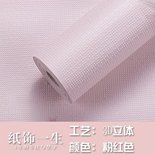Jedfild Fresh garden wall paper 3D stereoscopic Korean style and warm romantic non-woven cloth wallpaper bedroom TV in living room, pink background