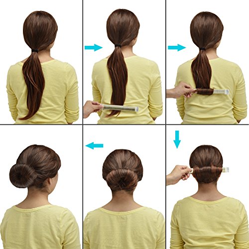 Browill 2 Pack Damen Fashion Hair Styling Donut Hair Bun Maker Perfekt fur lange und dicke Haare - 4