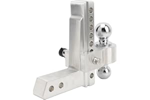 AUSLA Bola de Remolque con Enganche de Bola, Enganche de Bicicleta de Metal para Remolques de Bicicletas, para Enganche de Remolque Doble de 2‑5/16 Pulgadas y Receptor de 2 Pulgadas,